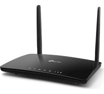 TP-Link Archer MR600 AC1200 LTE maršrutētājs, divjoslu 4G + Cat6 gigabitu WiFi maršrutētājs (300 Mbit/s lejupielādē, divjoslu, 300 Mbit/s 2,4GHz un 867Mbit/s 5GHz + brīvi konfigurējams LAN/WAN ports), melns
