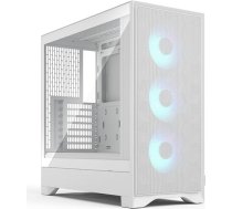 Fractal Design Pop 2 Air White RGB - rūdīts stikls - datorspēļu spēļu korpuss ar spēcīgu gaisa plūsmu - sieta priekšējais panelis - trīs 120 mm RGB ventilatori - ietilpīgs interjers - ATX/mATX/ITX pamatplatēm