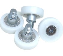 Iepakojumā 10 gab. 19 mm ārējais diametrs POM atvilktņu sliedes skrūvju rullītis DR19 C1L8W6M6 Mēbeļu bīdāmās vadotnes ritenis POS kases rullītis DR22 DR26 DR28 (DR30-C1L8W7M6)