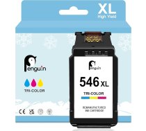 Penguin 546XL 1 krāsaina atjaunota tintes kasetne Canon 546 XL, kas saderīga ar Pixma MG2555S iP2850 MG2450 MG2550S MG2950 MG3051 MG3053 MX495 Printeris