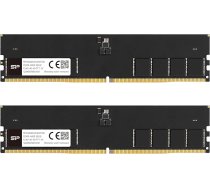 Silicon Power DDR5 64GB (2x32GB) 4800MHz (PC5-38400) 288-pin CL40 1.1V UDIMM Non-ECC Desktop RAM Datoru atmiņa SP064GBLVU480F22