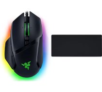 Razer Basilisk V3 - vadu, pielāgojama spēļu pele ar Chroma RGB melno krāsu un Gigantus V2 XXL - mīksts spēļu peles spilventiņš ātrai spēlēšanai un optimālai kontrolei, 940 x 410 x 4 mm - melns