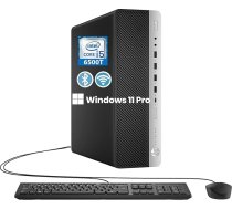 HP EliteDesk 800 G3 SFF galda dators, Intel Core i5-6500t, 8GB RAM, 256GB SSD, DVD, DP, LAN/RJ-45, QWERTY tastatūra, Win11 Pro (atjaunots)