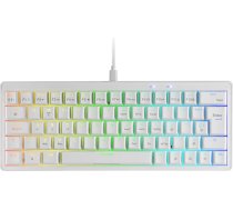 Mars Gaming MKMINIPRO Mehāniskā Ultra Compact 60 % tastatūra, karsti nomaināmi mehāniskie slēdži, RGB Chroma, spēļu tastatūra ar Antighosting, zili slēdži, itāļu, balta
