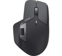 Rapoo MT760M bezvadu bezvadu pele - USB bezvadu 2.4G un Bluetooth bezvadu pele, līdz 4000 DPI, kluss klikšķis, daudzfunkcionāla ierīce, slotiņas ritentiņš, akumulators, PC, Mac, pelēka/melna