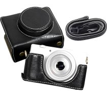 VOVMOEYA ZV-1 II ZV-1F futrДЃlis Sony ZV1F/ZV-1 II, PU ДЃdas kameras futrДЃlis, kas saderД«gs ar Sony ZV-1F/ZV-1M2 digitДЃlo kameru ar kameras siksnu - melns