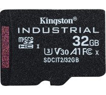 Kingston Industrial microSD - 32GB microSDHC Industrial C10 A1 pSLC karte vienā iepakojumā bez adaptera - SDCIT2/32GBSP