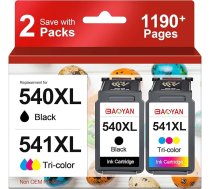 540XL 541XL kasetnes, kas saderīgas ar Canon printera kasetnēm 540 541 XL Multipack PG-540 CL-541 priekš Canon Pixma TS5150 TS5151 MG3650S MG3650 MG3150 MG3250 MG3550 MG3600 (melna/krāsaina, 2 4.4