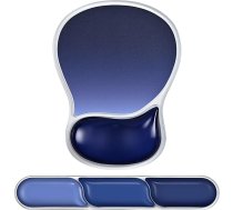 EooCoo Ergonomisks peles paklājs ar gela plaukstas paliktni un plaukstas locītavas paliktni tastatūras komplektam, spēļu peles paklājs ar neslīdošo PU pamatni, sāpju mazināšanai, visiem peles modeļiem, portatīvajiem datoriem, datoriem