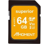 MMOMENT 64 GB SD karte UHS-I U3 V30 Class 10 High Speed SDXC - līdz 98 MB/s, saderīga ar DSLR kameru, portatīvo datoru, datoru, SD-karteslotu, 4K-UHD-Video