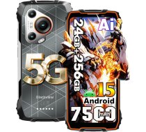 Blackview BL7000 5G āra mobilie telefoni bez līguma Android 15, 24GB + 256GB/2TB AI mobilais tālrunis, 6,78 collu FHD+ būvlaukuma mobilais tālrunis, 50MP + 32MP, 7500mAh, 5G āra viedtālrunis, ūdensizturīgs IP68, 4G LTE/NFC/GPS/OTG, Orange