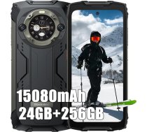 Blackview BV9300 Pro 24GB + 256GB brīvdabas mobilais tālrunis bez līguma, MTK G99, 6,7" FHD+ 2.4K dubultekrāns, 64MP + 32MP, Android 13, 15080mAh, 4G LTE brīvdabas viedtālrunis, ūdensizturīgs IP68 NFC, GPS OTG, melns