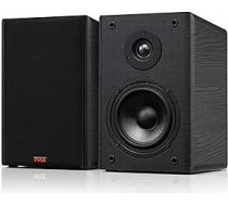 Pyle 6,5 collu grāmatu plaukta skaļruņi, vadu grāmatu plaukta skaļruņu pāris ar sienas stiprinājumiem, 2 veidu HiFi mājas kinozāles ar papīra konusa mīkstā kupola skaļruni, kompakts dizains, 11,5 x 7,5 x