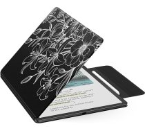 MoKo magnētiskais apvalks jaunajam 11 collu Kindle Scribe 2025 (3. paaudzes) un Kindle Scribe Colorsoft 2025 (1. paaudzes) - plāns Folio Premium PU ādas vāciņš ar pildspalvas aizdari un automātisku miega modināšanu, līnijveida zieds
