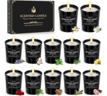 Duftkerzen im Glas, Duftkerze Geschenkset aus 12 Düft Kerze für Frauen mit 180 Stunden Langer Brenndauer & Sojawachs Duftkerze Set Kleine Geschenke für Frauen Kollegen Geburtstag Muttertag Weihnachten