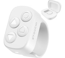 Stouchi Bluetooth Page Turner für Kobo, clip-frei mit Ladecase, Freihand-Fernbedienung, Vor-/Zurückspulen, kompatibel mit Clara BW/Libra Colour/Clara Colour/Elipsa 2E/Clara 2E/Libra 2/Sage-Weiß