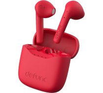 Defunc True Lite Red - bezvadu Bluetooth 5.3 Hi-Fi Stereo skaņas austiņas, skārienjūtīga vadība, integrēti mikrofoni, 20 stundu atskaņošanas laiks, USB-C uzlāde, iOS un Android tālruņiem