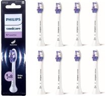 Philips HX6058/87 S2 zobu birstes galviņas, 8 baltas komplektā