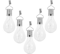 Abaodam Solar Glühbirnen mit Hoher Transparenz Hängend für Garten und Außenbereich 5 Stück aus ABS und PC Energiesparende Solarlampen und Klassischem Design