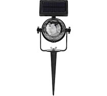 Zerodis Solarbetriebener LED-Strahler, Wasserdicht, Drehbar, RGB-Farbwechsel, Projektor-Licht für den Außenbereich, Atmosphären-Projektorlampe mit Mini-Motor für Weihnachtsfefeier,