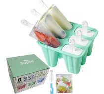 Ledus konfektes veidne Pack of 6 Reusable Silicone Mould Easy to Remove Ice Lolly Mould - BPA Free and FDA Approved