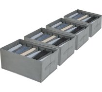 4 skapju skapju organizatoru sistēmas komplekts Liela izmēra 6 režģu organizatoru skapju drēbju drēbju drēbju skapis džinsu biksēm krekliņiem Salokāmas XL glabāšanas kastes