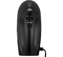 Melissa 16200085 Rokas mikseris 300 W metļlāpstiņa un mīklas āķis ar hromētu pārklājumu, melns