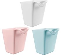 Cabilock Pack of 3 Trolley Kosmosa tīrīšanas grozs mājsaimniecības konteiners rakstāmgalda zīmulim Dažādi priekšmeti Vannas istabas sienas grozi Organizators Piekaramais plaukts Plastmasas aizsardzība