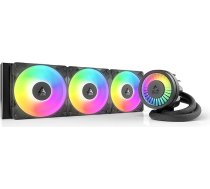 ARCTIC Liquid Freezer III Pro 360 A-RGB - ūdens dzesēšana, AIO CPU ūdens dzesētājs, 3 x 120 mm, 38 mm radiators, PWM sūknis, VRM ventilators, AMD AM5/AM4, Intel LGA1851/1700 Kontaktu rāmis - melns