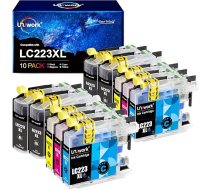 Uniwork LC223 XL kasetnes saderīgas ar Brother LC223 XL kasetnēm priekš Brother MFC J5320DW J4420DW J4620DW J480DW J5620DW J5720DW J680DW J4625DW J880DW J5625DW DCP J4120DW J562DW (10-pack)