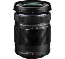 OM SYSTEM M.Zuiko Digital ED 40-150 mm F4-5.6 telefoto tālummaiņas objektīvs, piemērots visām MFT kamerām (Olympus OM-D un Pen modeļi, Panasonic G sērija), melns