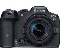 Canon EOS R7 bezspoguļa kamera + RF-S 18-150 mm F3.5-6.3 is STM objektīvs (DSLR jauninājums, hibrīda kamera, 4K/30p video ierakstīšana, līdz 15 B/s, WiFi), melns