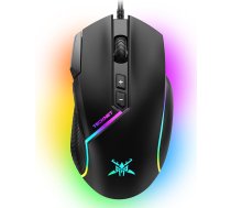 TECKNET Wired Gaming Mouse, 12800 DPI regulējama pele ar optisko sensoru, 13 RGB gaismas, 8 programmējamas pogas, pele ar Fire pogu, spēļu pele datoram/Laptop, tikai labās rokas lietotājiem