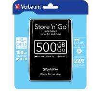 VERBATIM STORNGO USB3 PORT HDD 500GB BLK