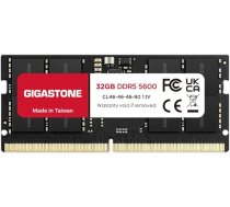 【DDR5 RAM】GIGASTONE 32GB DDR5 5600MHz PC5-44800 CL 46-46-46-90 1.1V SODIMM 262Pin Non-ECC Unbuffered portatīvo datoru augstas veiktspējas atmiņas atjaunināšana