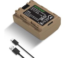Neewer NP-FZ100 2400mAh akumulators Sony A7CII A7III ZV-E1, USB-C lДЃdД“ЕЎanas kabelis, saderД«gs ar Sony A7CII ZV-E1 A7III A7IV FX3 FX30 A6700 A1 A7C A7C A7CR A7RIV A7RV A7SIII A9II A9 kamerДЃm