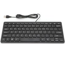 Pārnēsājamā tastatūra ar 78 taustiņiem, Plug Play USB zema trokšņa līmeņa ūdensnecaurlaidīga spēļu tastatūra, piemērota mājas birojam, galda datoram, klēpjdatoram (melna)