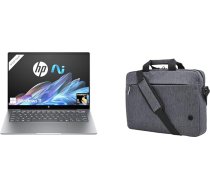 HP OmniBook X, Copilot+ dators, 14 collu 2,2K, skārienjūtīgais ekrāns, 300 NiT, QC Snapdragon X1E-78-100 (12C), 16 GB RAM, 1 TB SSD, Snapdragon X Elite Qualcomm Adreno, sudraba krāsā ar HP Prelude Pro klēpjdatora somu, pelēks