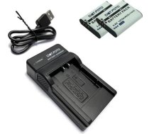 LB-050, LB-052 Premium 925 mAh akumulators (2 gab.) un USB lādētājs Kodak PixPro FZ102, FZ151, FZ152, FZ201, SL10, SL25, SPZ1 un Ricoh HZ15 ierīcēm.