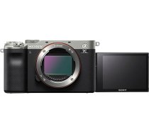 Sony Alpha 7C bezspoguļa bezspoguļa E-Mount pilna formāta digitālais fotoaparāts ILCE-7C (24,2 MP, 7,5 cm (3 collu) skārienjūtīgais displejs, reāllaika AF, 5 asu attēla stabilizācija), tikai korpuss, sudraba/melns