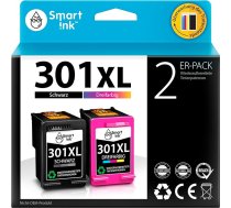 Smart Ink atjaunotas tintes kasetnes, kas paredzētas HP 301XL 301 XL (2 daudzpaku melnās un krāsainās) nomainīšanai pret DeskJet 1000 1050 2050 2050 2050A 2050 1510 3055a HP Envy 4500 4504 5530 Officejet 2620 2 2 622