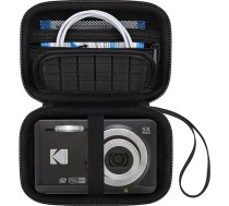 Canboc somiņa Kodak PIXPRO FZ55/FZ45/FZ43/FZ53 16MP digitālajai kamerai, videoreportāžas kameras futrālis, rāvējslēdzēja tīklveida somiņa kabelim, melna (tikai futrālis)