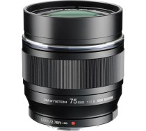 OM SYSTEM M.Zuiko Digital ED 75 mm F1.8 - spilgts objektīvs portretu fotogrāfijai, augstas kvalitātes attēls, kompakts, piemērots visām MFT kamerām, Olympus OM-D un Pen modeļiem, Panasonic G sērijas kamerām, melns