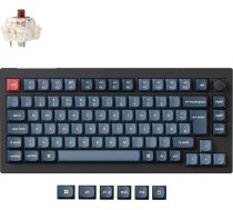 Keychron V1 Max pielāgota bezvadu mehāniskā tastatūra, 2,4 GHz/Bluetooth/Wired, 3 režīmi, 82 taustiņi, RGB QMK/VIA, programmējami makro taustiņi, karstā maiņa, Gateron Brown slēdzis, Mac Windows