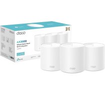 TP-Link Deco X50 Pro Mesh WLAN komplekts (3 iepakojumi), Wi-Fi 6 AX3000 Dual Band maršrutētājs un retranslators, 2 x 2,5G pieslēgvietas katrā ierīcē, ieteicams mājokļiem ar 4-6 guļamistabām, visaptveroša jauniešu aizsardzība, WPA3
