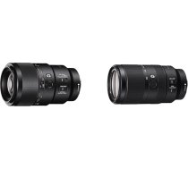 Sony FE 90 f/2.8 G | Pilna kadra, vidēja tālummaiņa/makroobjektīvs (SEL90M28G) un E 70-350mm f/4.5-6.3 G OSS | APS-C, super tālummaiņas objektīvs (SEL70350G)