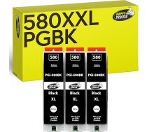 3 printeru kasetnes saderīgas ar Canon PGI-580 PGBK priekš Pixma TR7500 TR7550 TR8500 TR8550 TS6100 TS6150 TS6100 TS6150 TS6151 TS6300 TS6350 TS8100 TS8150 TS8151 TS8151 TS8151 TS811 TS8151 TS811 TS811 52