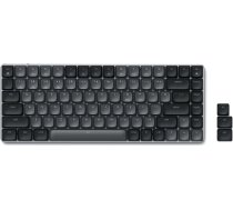 SATECHI SM1 75% Bluetooth tastatūra, ASV QWERTY izkārtojums, kompakta bezvadu tastatūra ar 84 taustiņiem, apgaismota un uzlādējama - paredzēta spēlēm un birojam, Mac un Windows - tumši pelēka