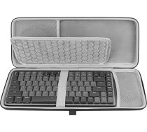 GEEKRIA tastatūras un peles kombinētais apvalks Logitech MX Mechanical Mini, Keychron K3 V2, LOFREE Flow84, MelGeek O2, Flow Lite 84, pārnēsājams cietais apvalks (tumši pelēks)