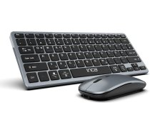 Bluetooth tastatūras peles komplekts Inca IBK-572BT - bezvadu, uzlādējams, 2,4 GHz un Bluetooth 5.0 - saderīgs ar Windows, Mac, iOS, Android - bezvadu, plakana konstrukcija, klusas pogas, 78 taustiņi, DPI 1600